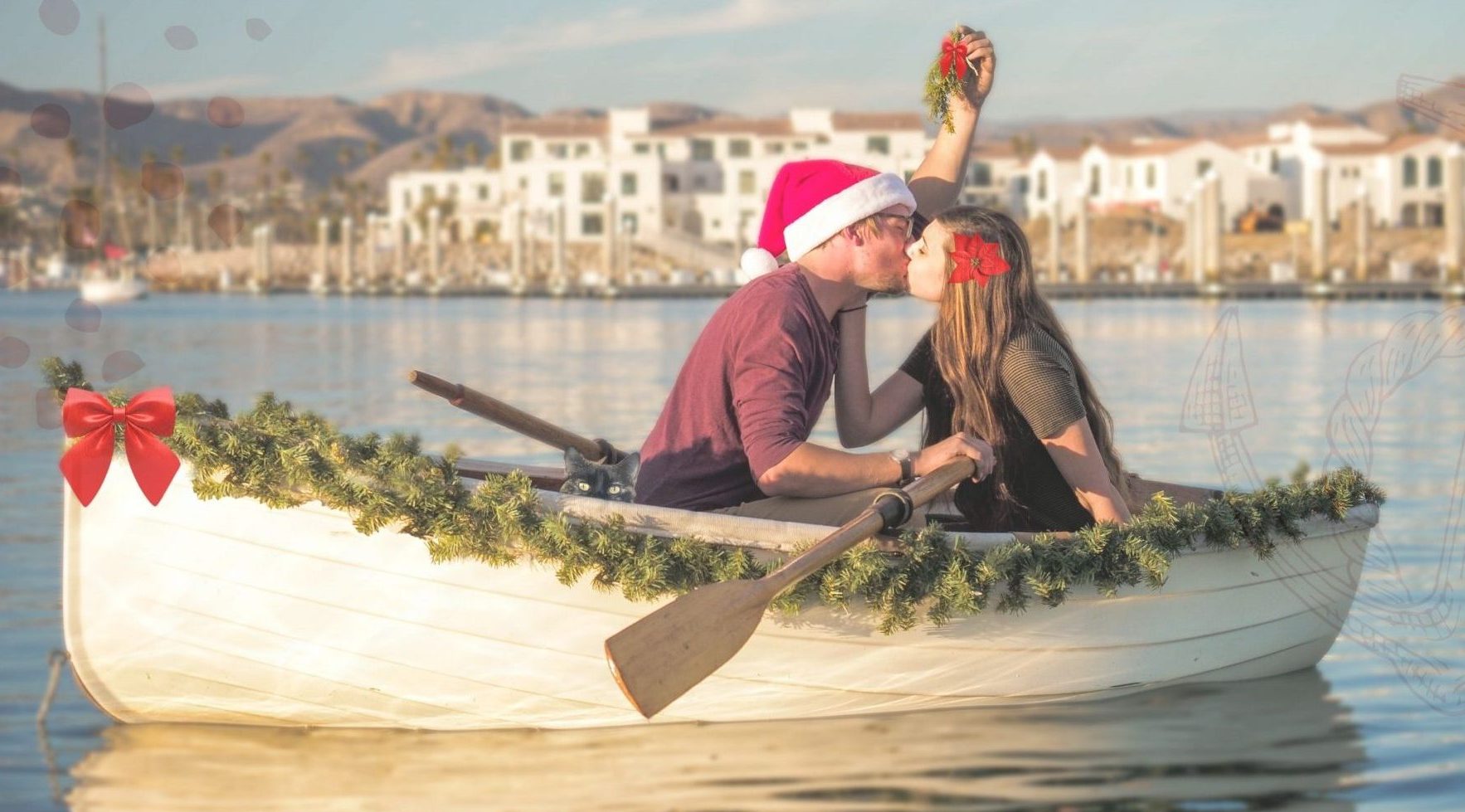 Christmas in a sailing dinghy